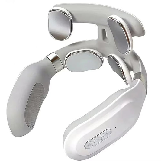 Heated Neck & Spine Massager – 4D Head Relief with Vibration, Heat & Breathing Light